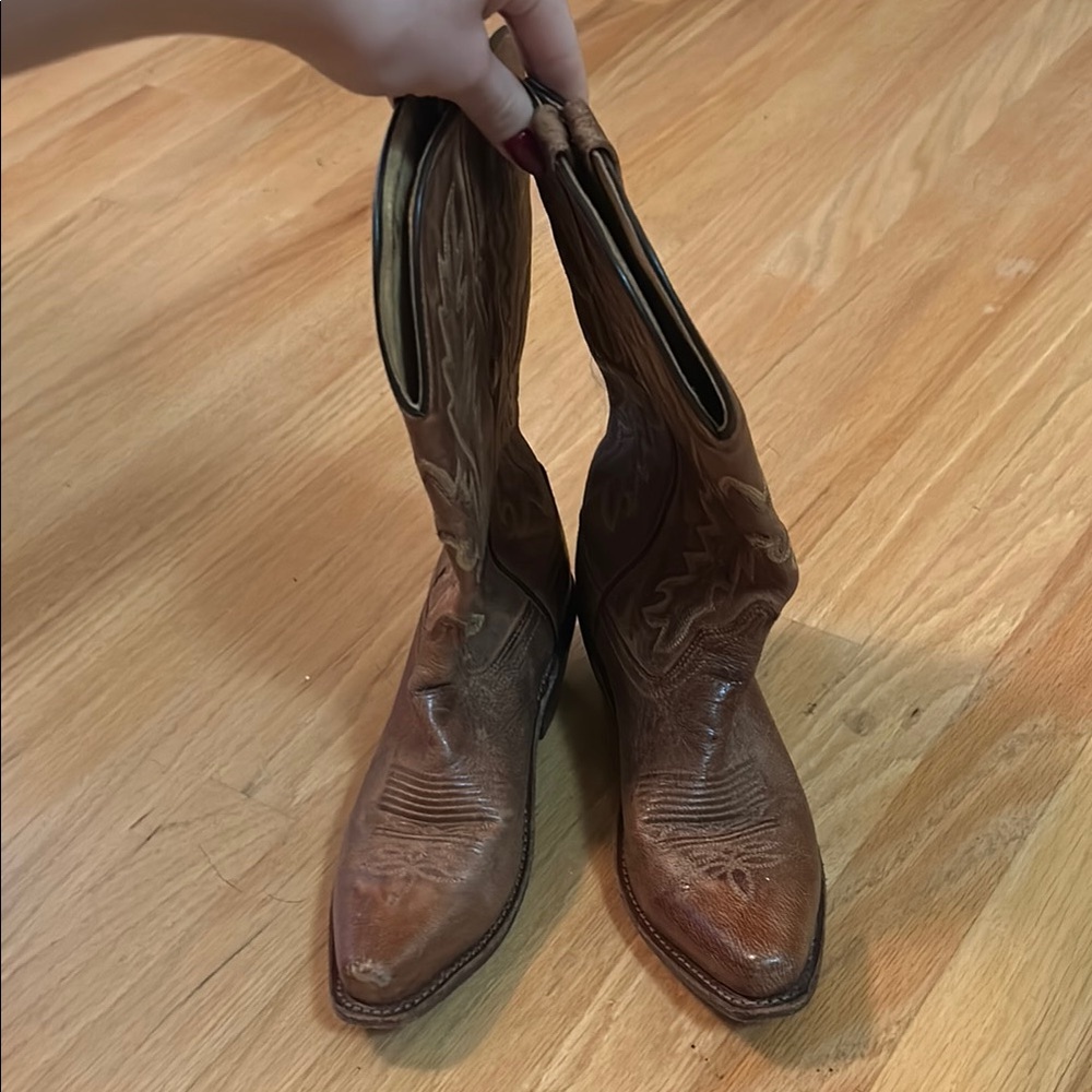 Old West Brown Ankle Boots